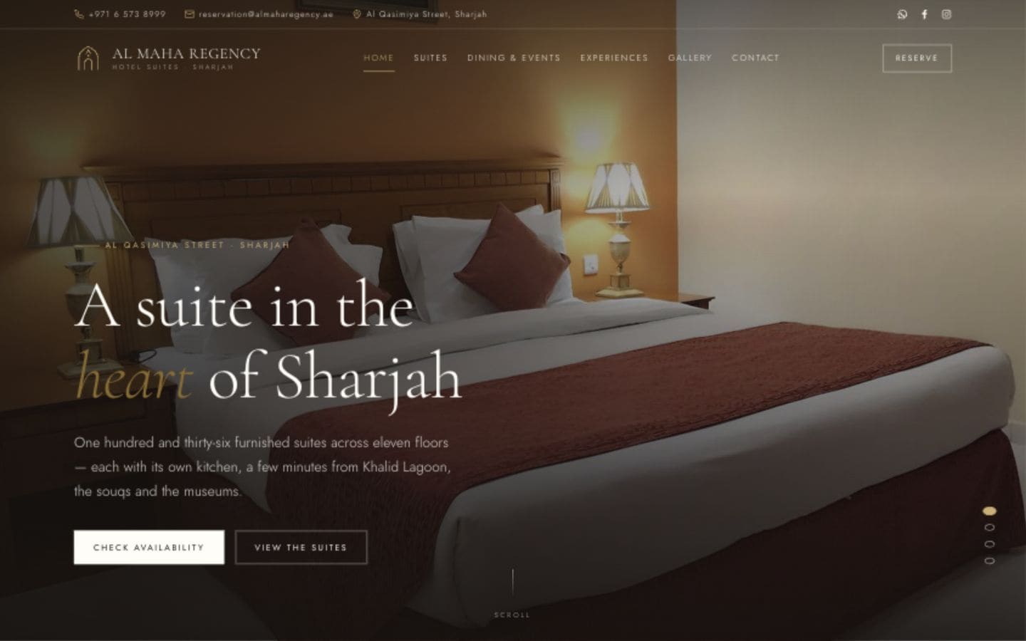 Al Maha Regency Hotel Suites — Web Development project by TGBS