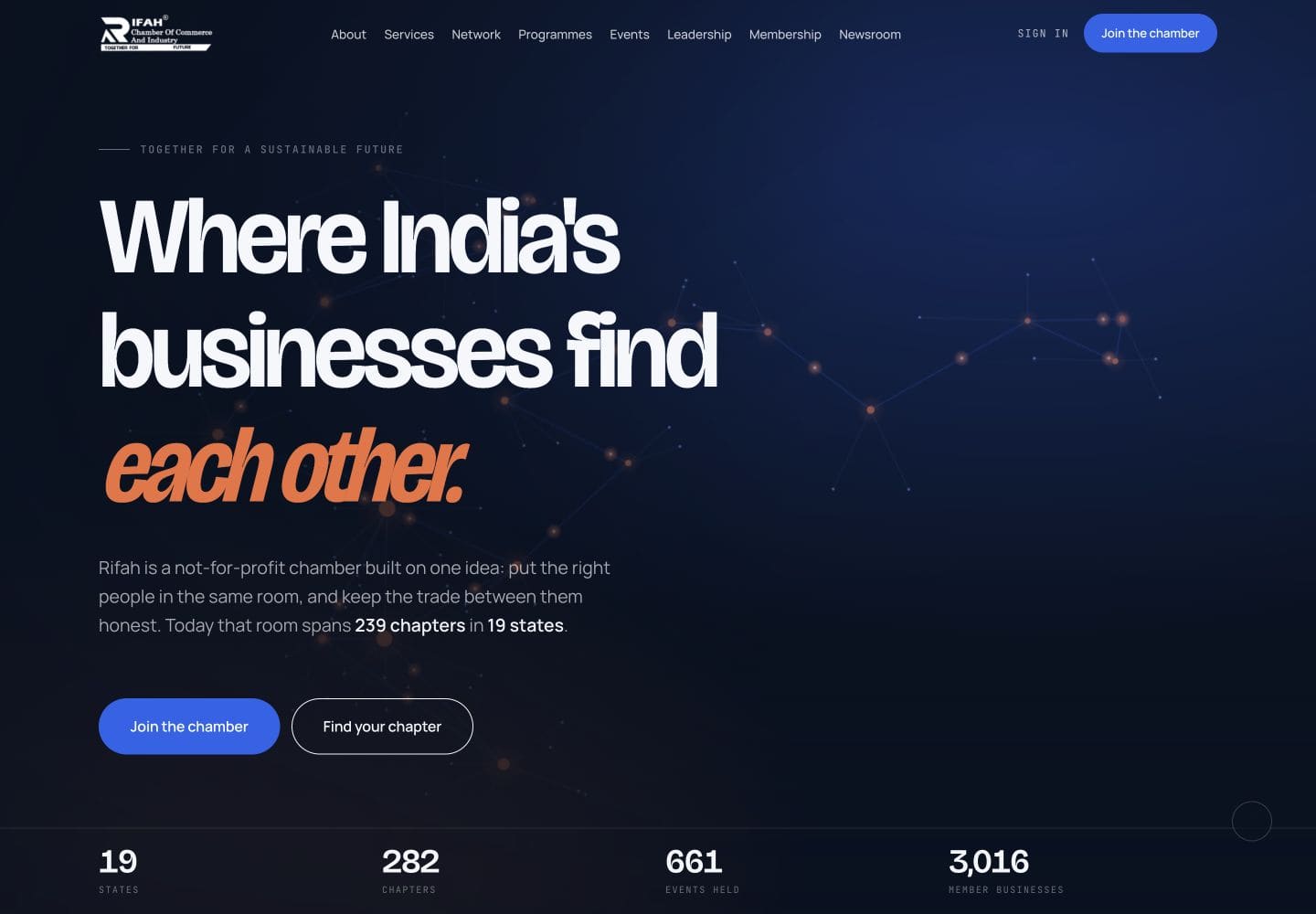 Rifah Chamber of Commerce and Industry — Web Development project by TGBS